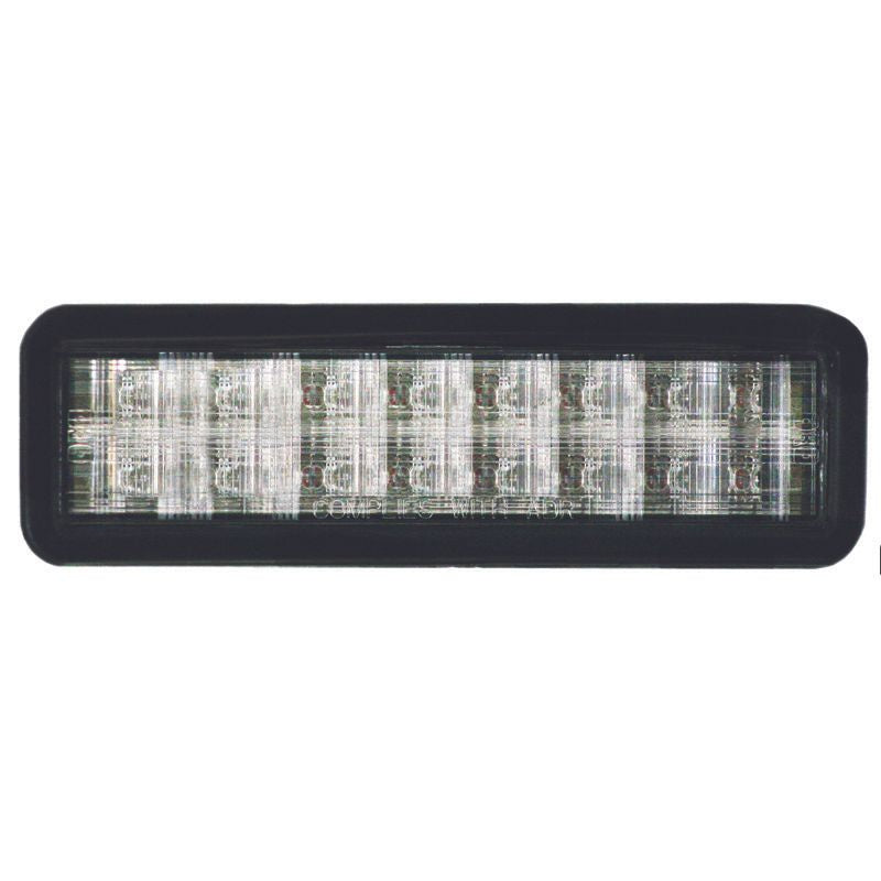 Roadvision BR150A LED Front Indicator Lamp 10-30V Amber LED Rect Grommet Mount 159x49mm