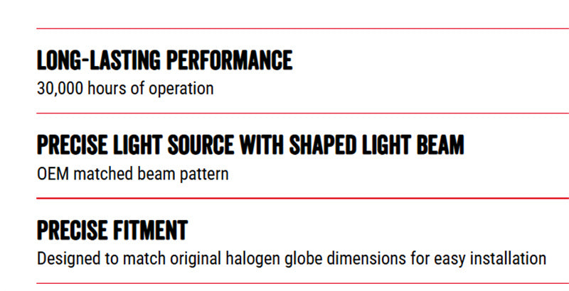 Roadvision LED H4 12V-24V 6000K Easy Fit Headlight Globe Kit