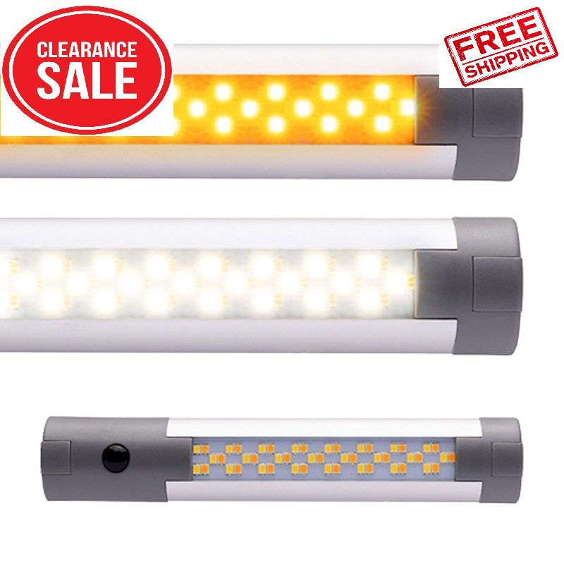 Roadvision LED Interior Strip Light 10-30V Amber/White with Switch 180mm IP67