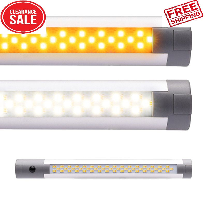 Roadvision LED Interior Strip Lamp 10-30V Amber/White with Switch 290mm IP67