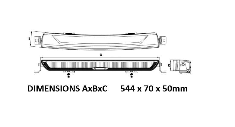 Roadvision LED Light Bar RBL21 SERIES 21Inch 10-30V Combination Dynamilux DRL