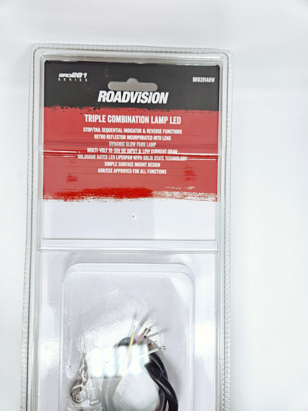 Roadvision LED Rear Combination Lamp 10-30V Stop/Tail/Ind/Rev/Ref 285x105mm Dynamic Glow Tail