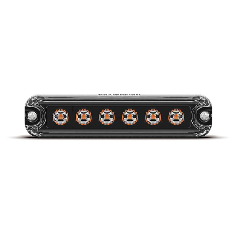 Roadvision LED Strobe Module Amber 10-30V 18W 18 Flash Pattern 6 LED Synchronizable SAE C1
