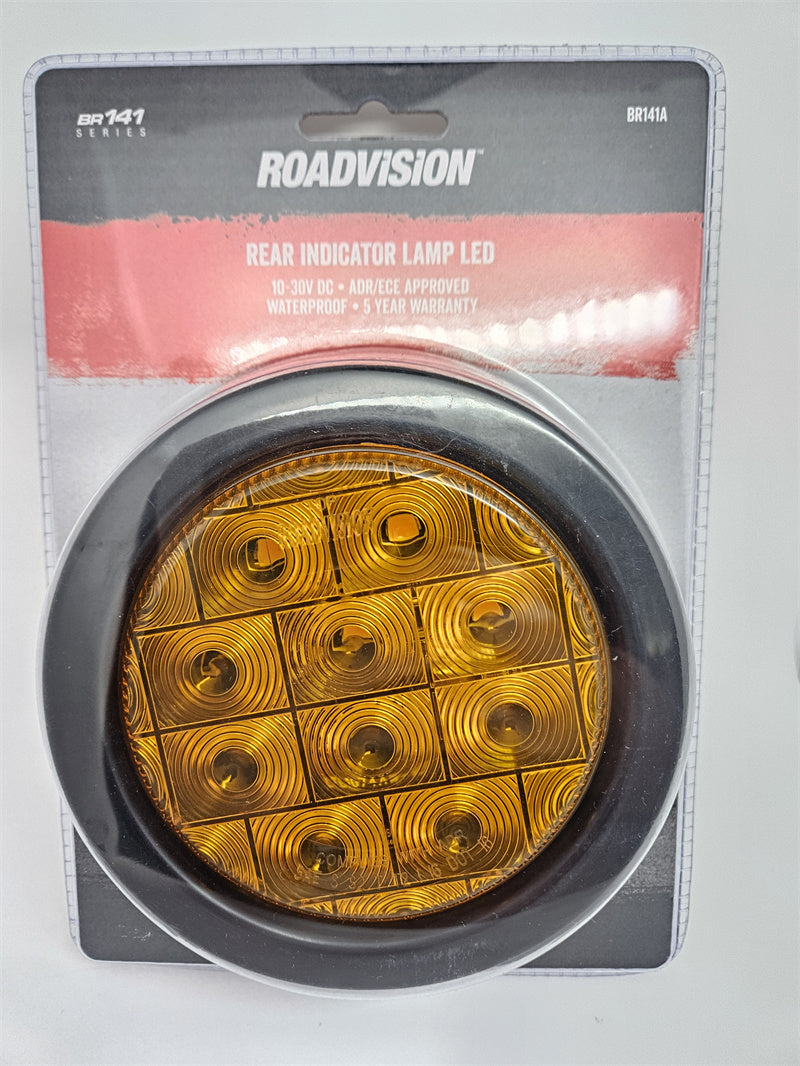 Roadvision LED Stop/Tail Lamp 4in Round 10-30V Grommet Mount Includes Grommet