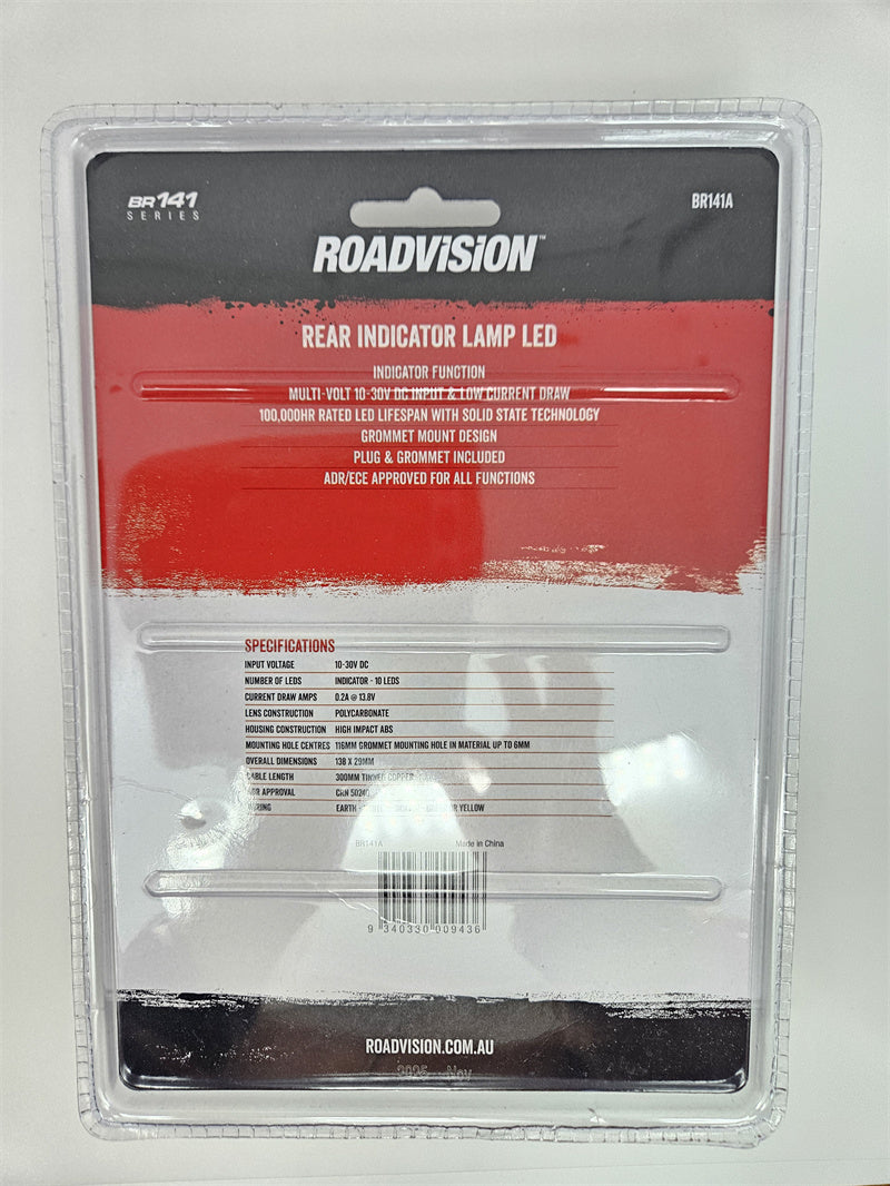 Roadvision LED Stop/Tail Lamp 4in Round 10-30V Grommet Mount Includes Grommet