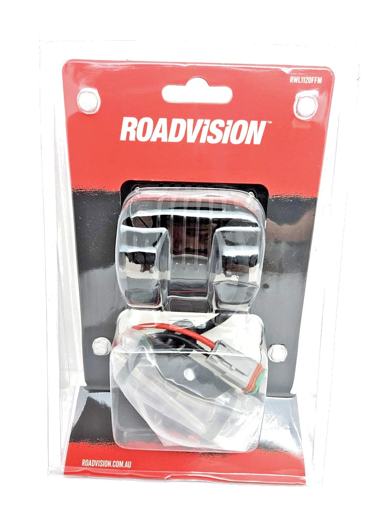 Roadvision 20W LED Work Light 120° Flood Beam 9-36V 526lm Flush Mount IP67