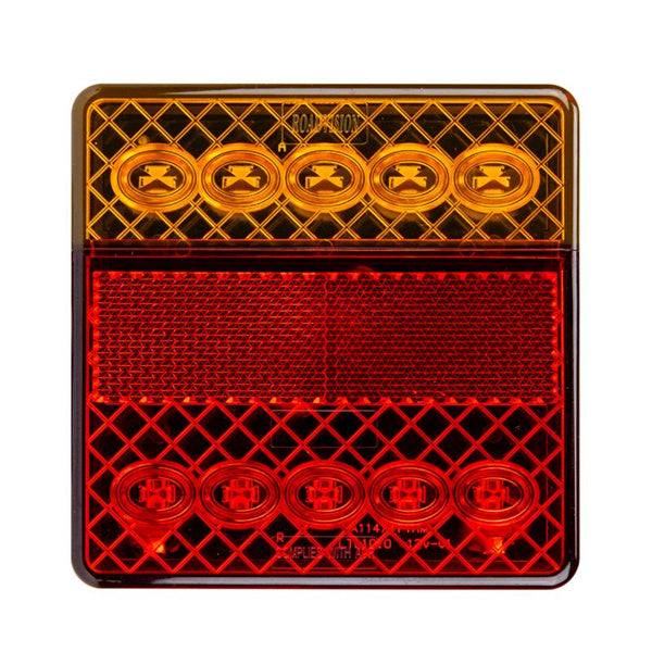 Roadvision LED Rear Combination Lamp 10-30V Stop/Tail/Ind/Ref Surface Mnt 100x100mm