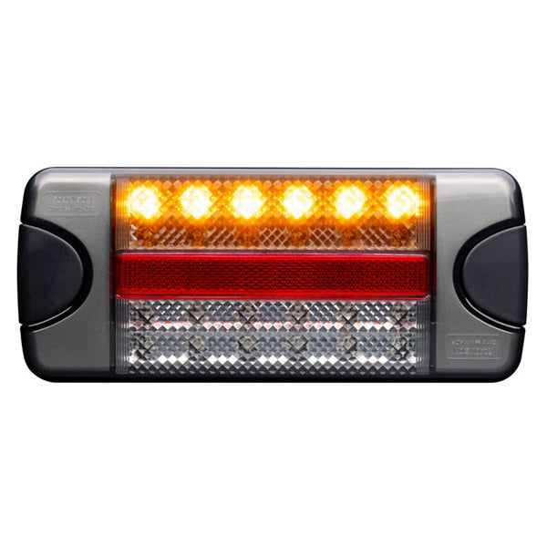 LED Rear Combination Lamp 10-30V Stop/Tail/Ind/Ref Surface Mount 218x92mm