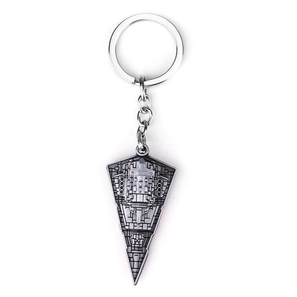 Star Wars Millennium Falcon keyring, R2-D2, Stormtrooper Helmet,Imperial Star destoryer Keyring