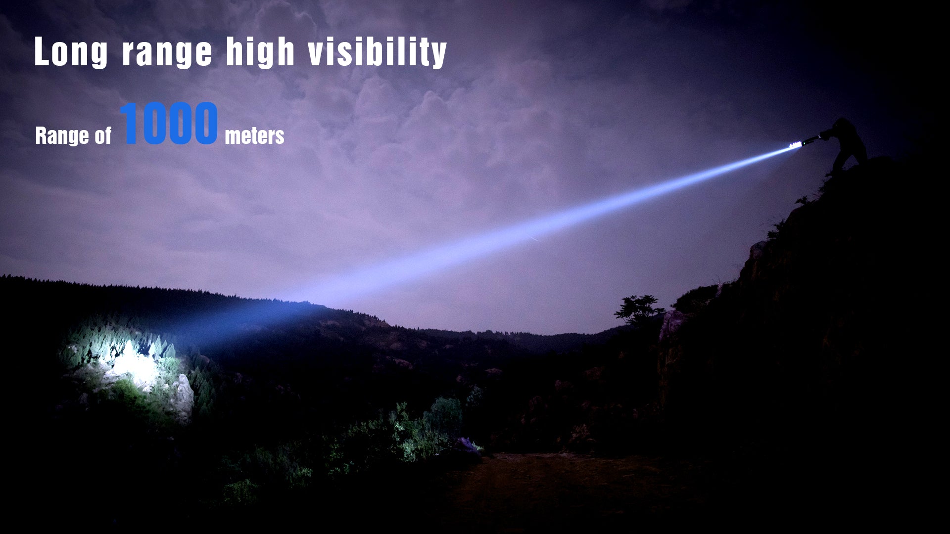 T70 Kit LED Tactical Hunting Flashlight, LED Hunting Torch 1km beam distance