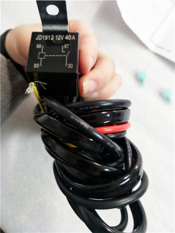 LED light bar wire harness Kit With Switch relay for drving light Bar 12V 40A