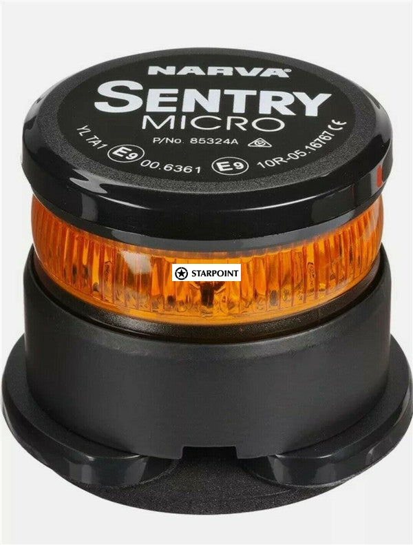 Narva 85324A Sentry LED Amber Beacon Micro USB Rechargeable Class 1 Emergency Beacon
