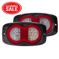 Roadvision Pair LED Rear Combination Lamp Kit 10-30V Stop/Tail/Ind/Ref/Lic Surface Mnt 202x111mm