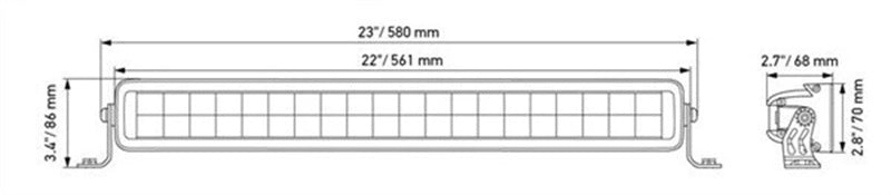 Hella Black Magic 21.5" Double Row LED Light Bar 10-30V IP69K 11000Lms 5700K