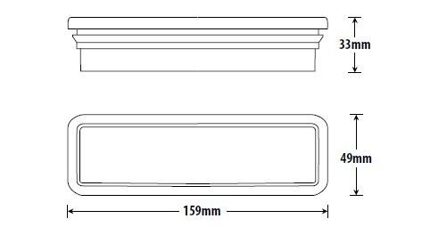 Roadvision Front Bullbar LED Indicator & Park lamp Rectangle Amber White 10-30v
