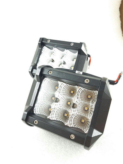 Pair 4 inch LED Work Light Kits with Number Plate Holder for Reverse Auxiliary Lights