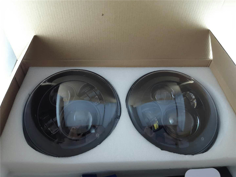 Pair GQ Patrol 7 Inch LED Headlights New Projector Lens for Holden H series,Jeep 4x4, Motorcycle, Truck