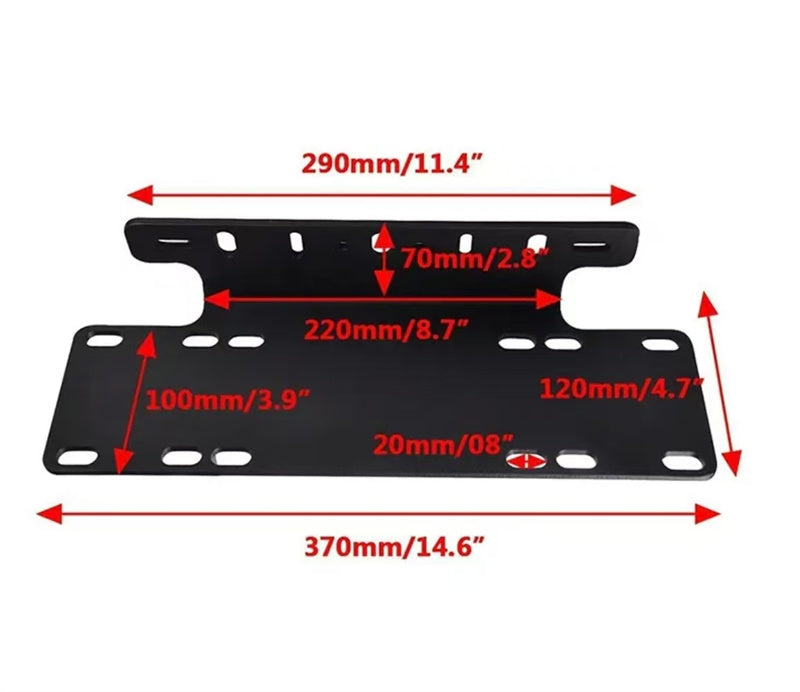 Number Plate Mounting Bracket for Driving Spotlight, Licence Plate Bracket for LED Driving Light Bar