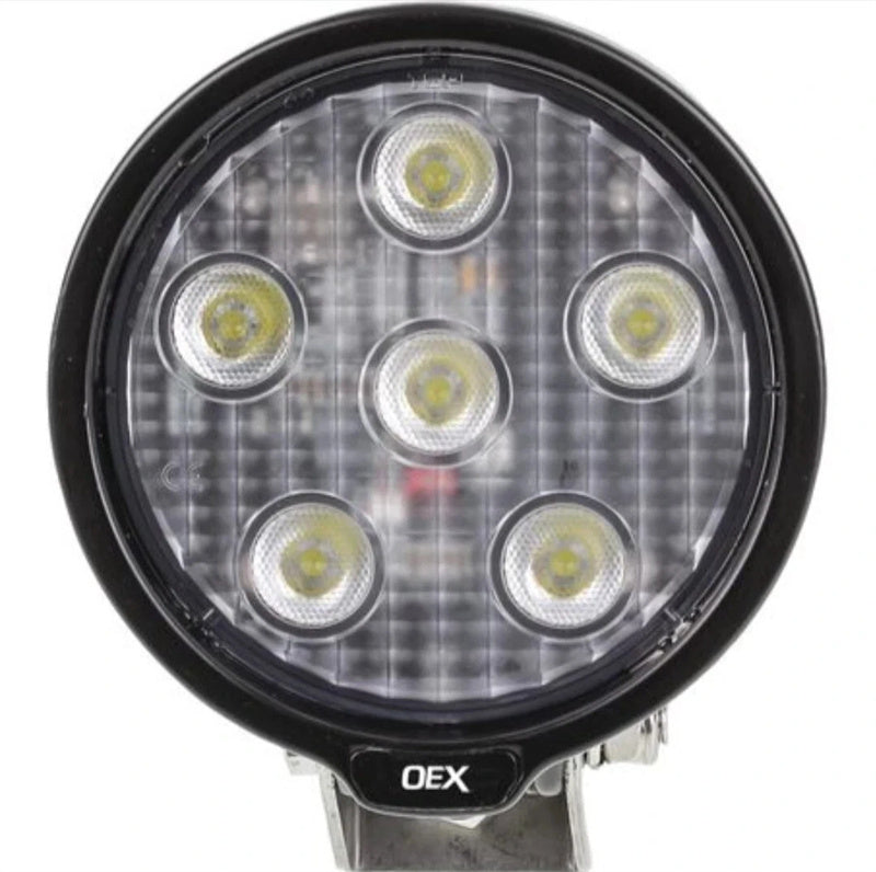 OEX LED Work Light Round 6 LED 2183 LM 12V/24V CISPR25 Rated - IP67