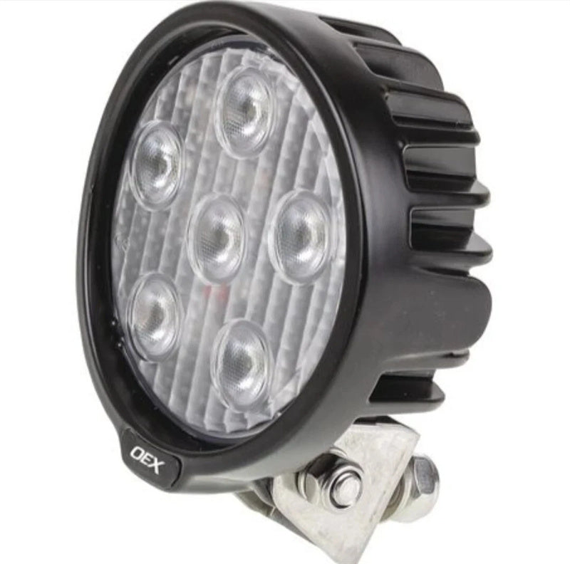 OEX LED Work Light Round 6 LED 2183 LM 12V/24V CISPR25 Rated - IP67