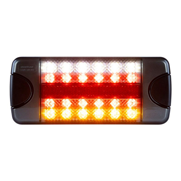  Roadvision LED Rear Combination Lamp 10-30V Stop/Tail/Ind/Rev/ Ref Surface Mount 218x92mm