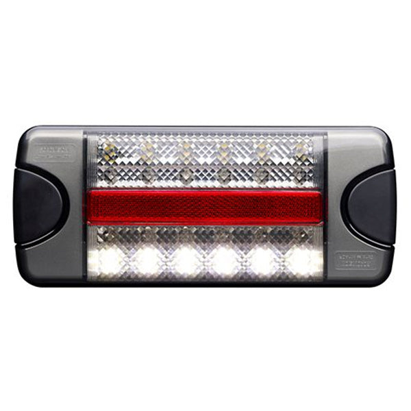  Roadvision LED Rear Combination Lamp 10-30V Stop/Tail/Ind/Rev/ Ref Surface Mount 218x92mm