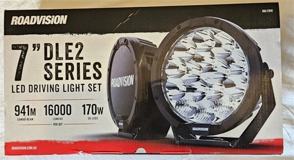 Roadvision LED Driving Light Set 7in DLE 11-32V 75W 8000lm IP68 Combo Beam
