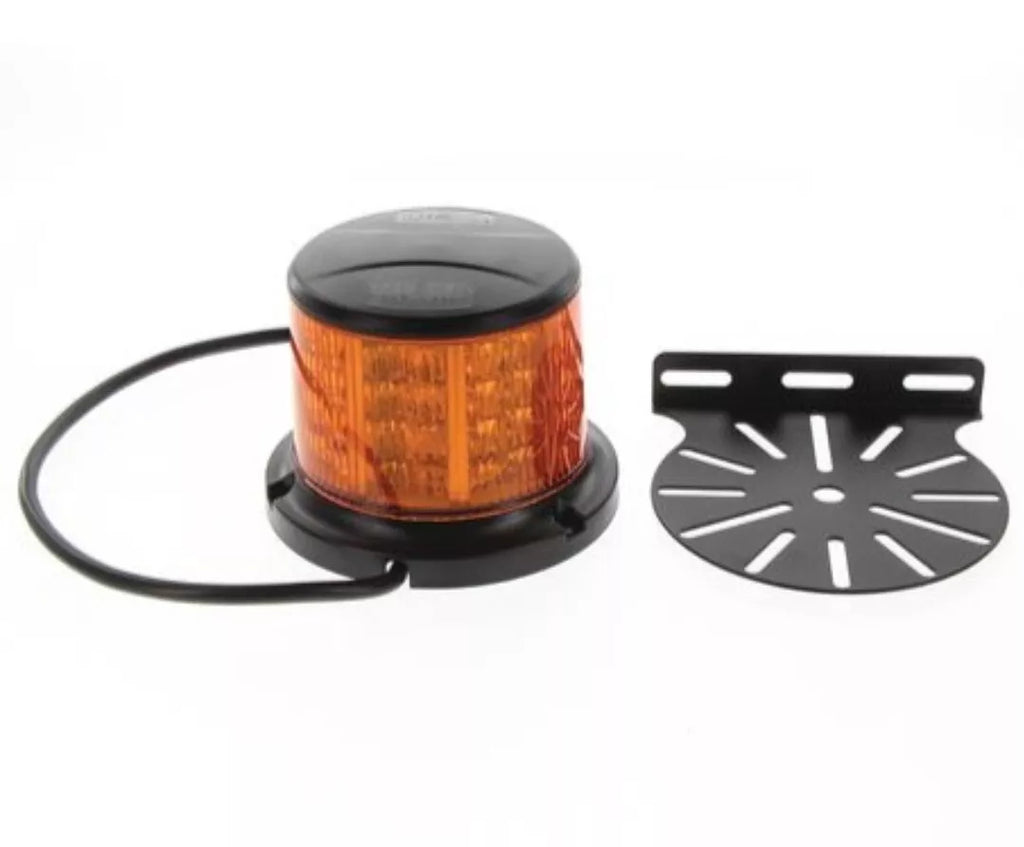 OEX Amber LED Beacon 12V/24V Class 1 Fixed Mount with Matching Mounting Plate