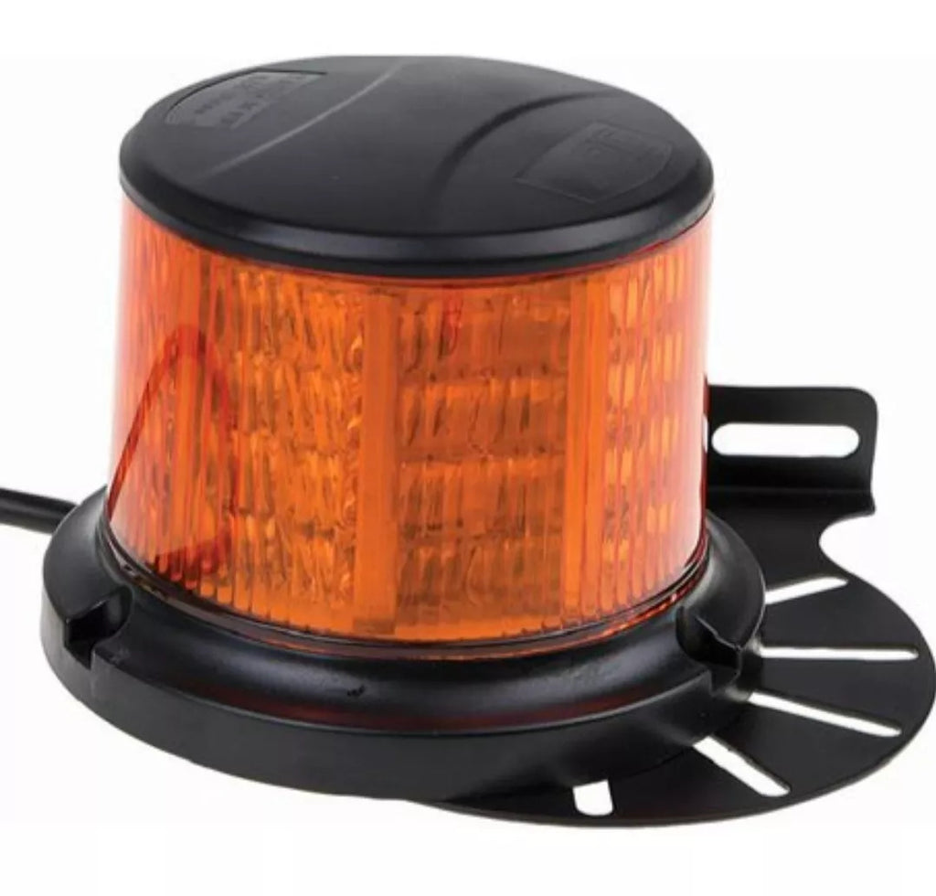 OEX Amber LED Beacon 12V/24V Class 1 Fixed Mount with Matching Mounting Plate