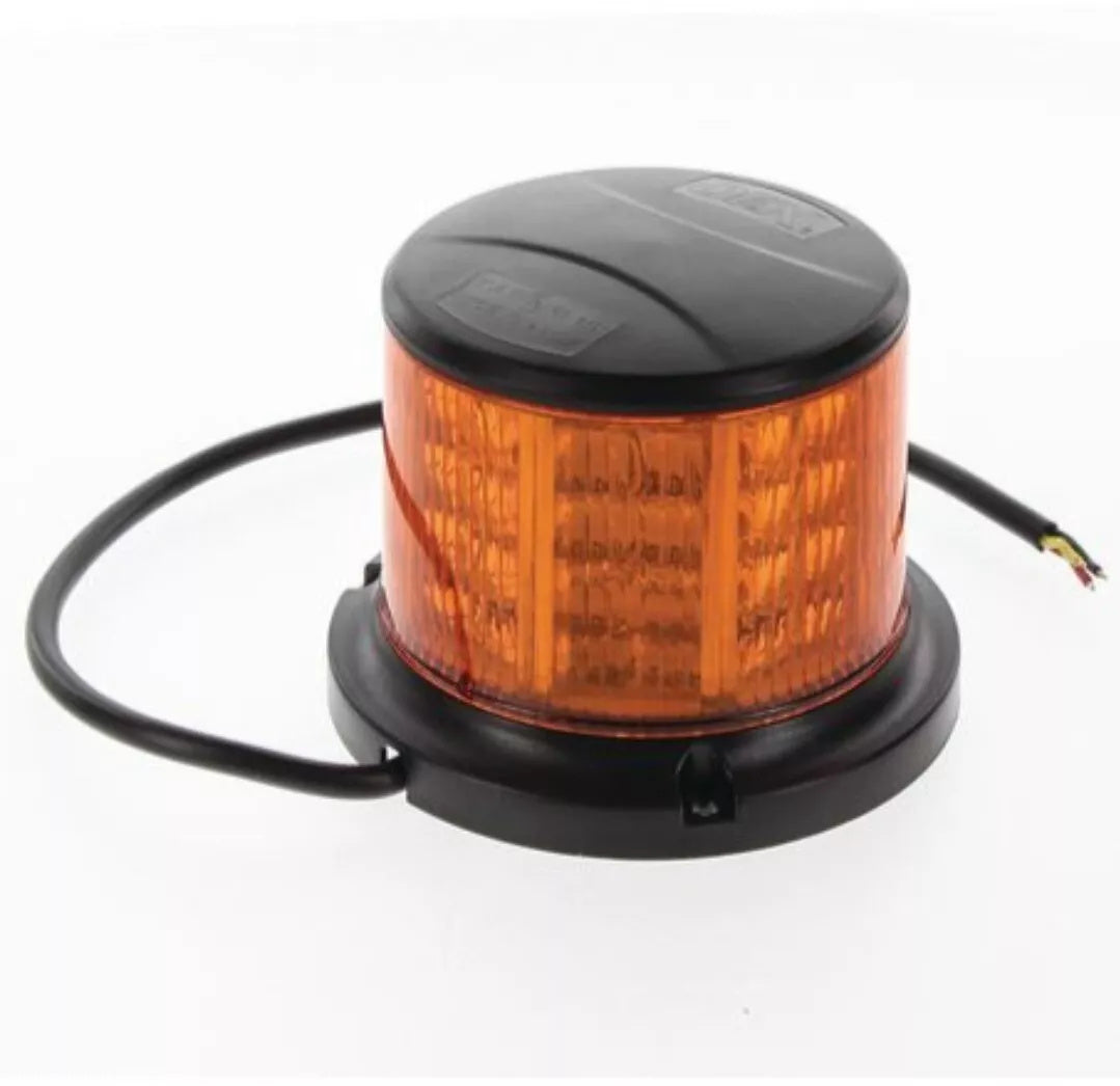 OEX Amber LED Beacon 12V/24V Class 1 Fixed Mount with Matching Mounting Plate