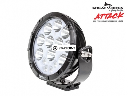 Great Whites Powerful 120W 220mm Attack Round LED Off road Driving Light