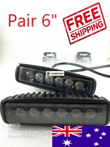 Pair  6" LED Reverse Lamps, Two 6 Inch Car Work Lights for 4x4