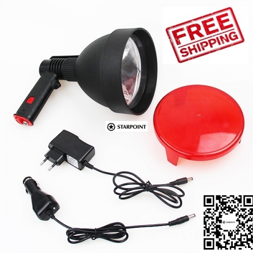 Powerful 150mm Rechargeable LED Handheld Spotlight, LED Hunting Light for camping,hunting, fishing